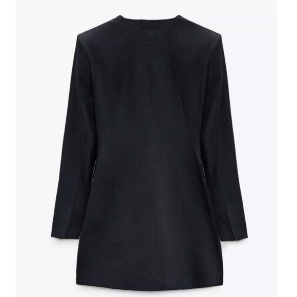 ZARA DRAPED JACKET DRESS - Picture 6 of 7
